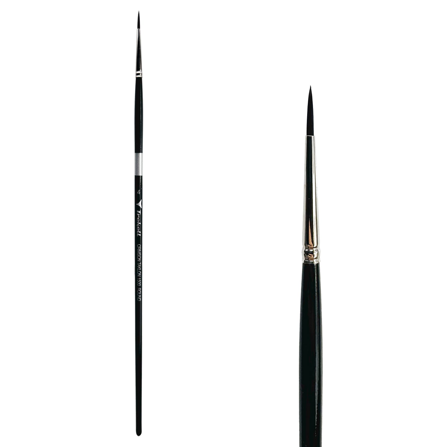 Trekell Crimson Taklon #4 Round Brush - Long Handle