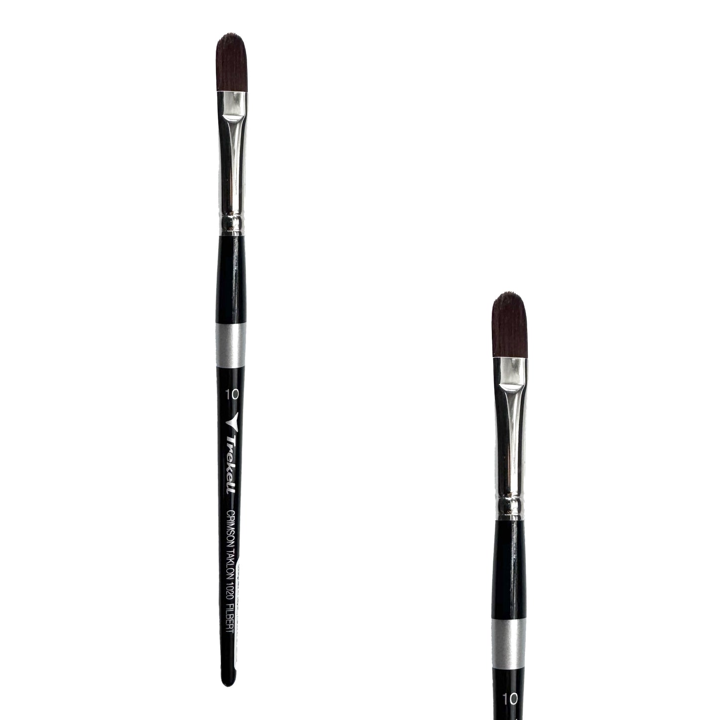 Trekell Crimson Taklon #10 Filbert Brush - Short Handle