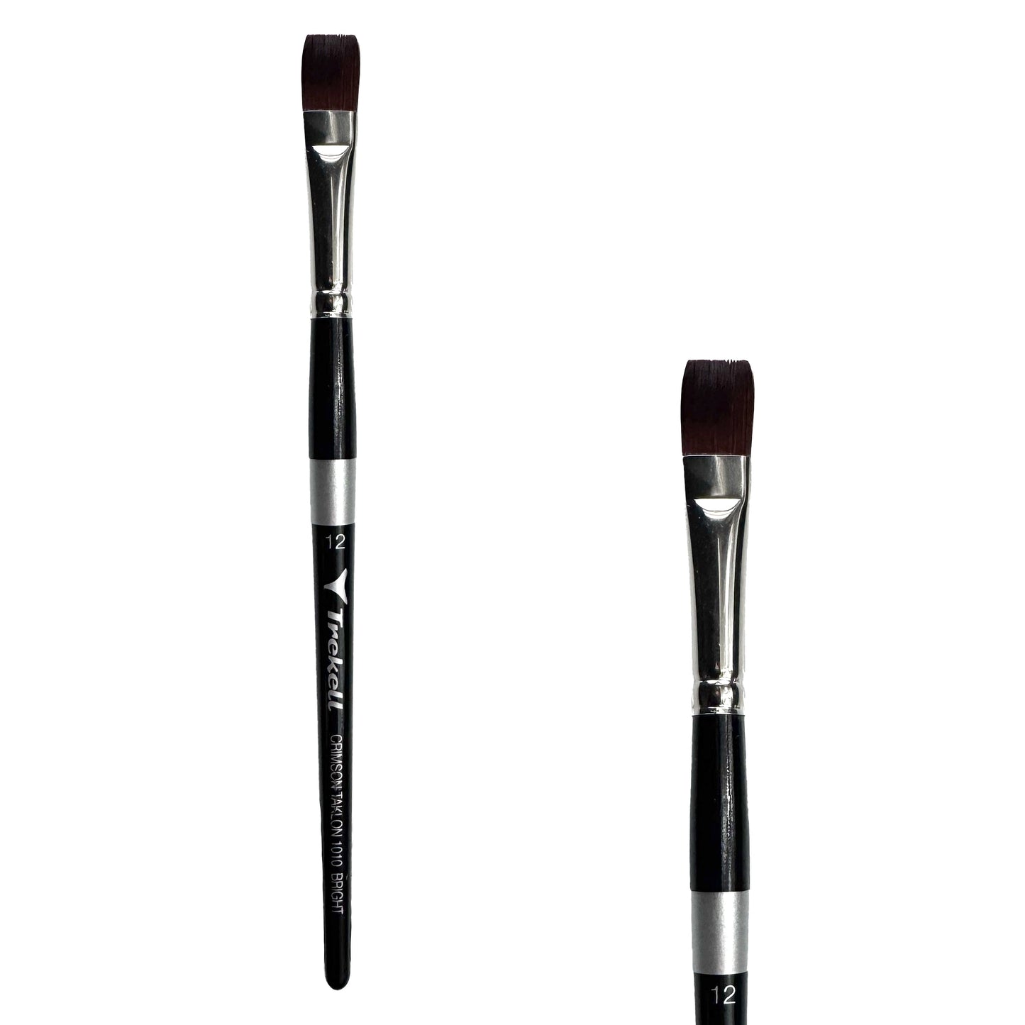Trekell Crimson Taklon #12 Bright Brush - Short Handle