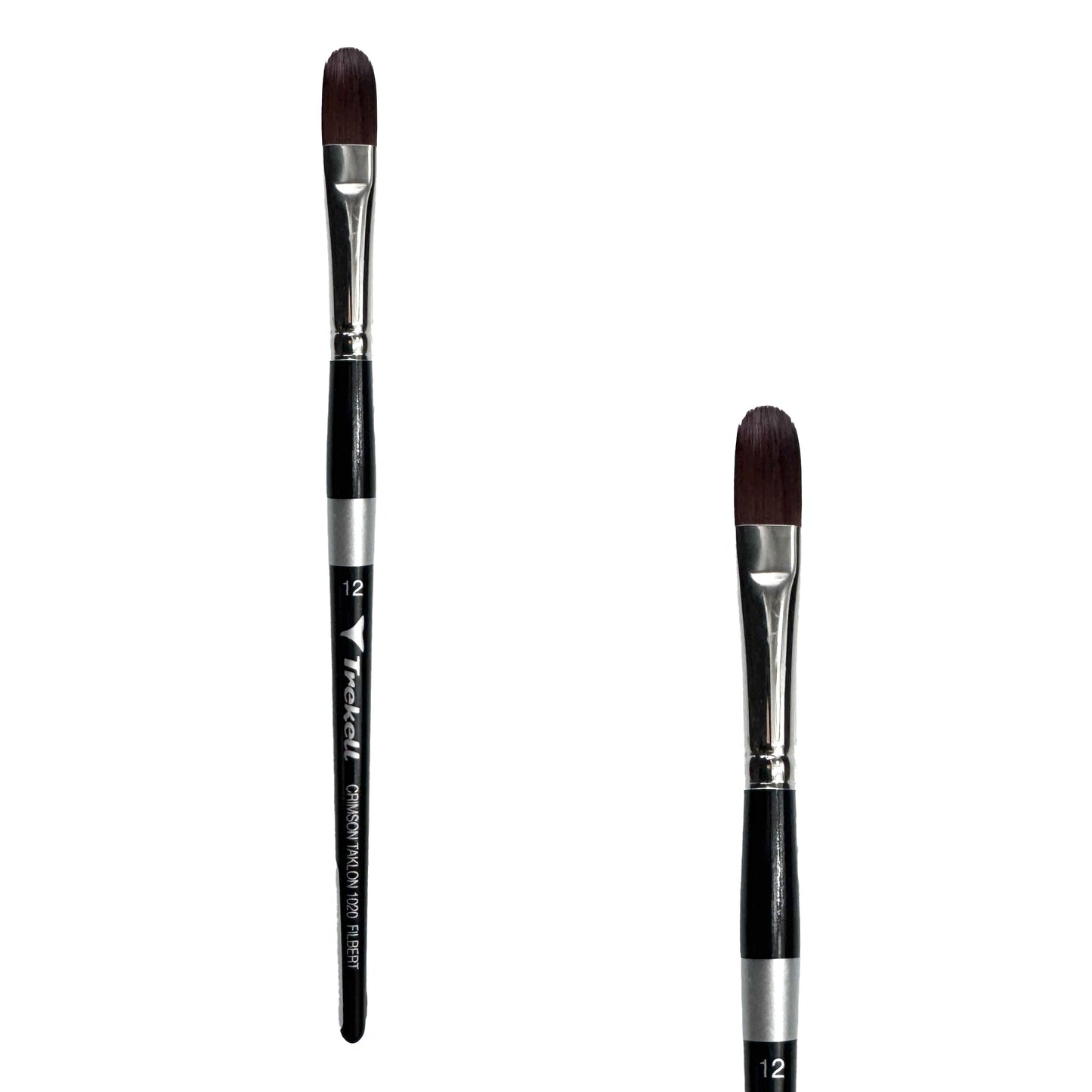 Trekell Crimson Taklon #12 Filbert Brush - Short Handle