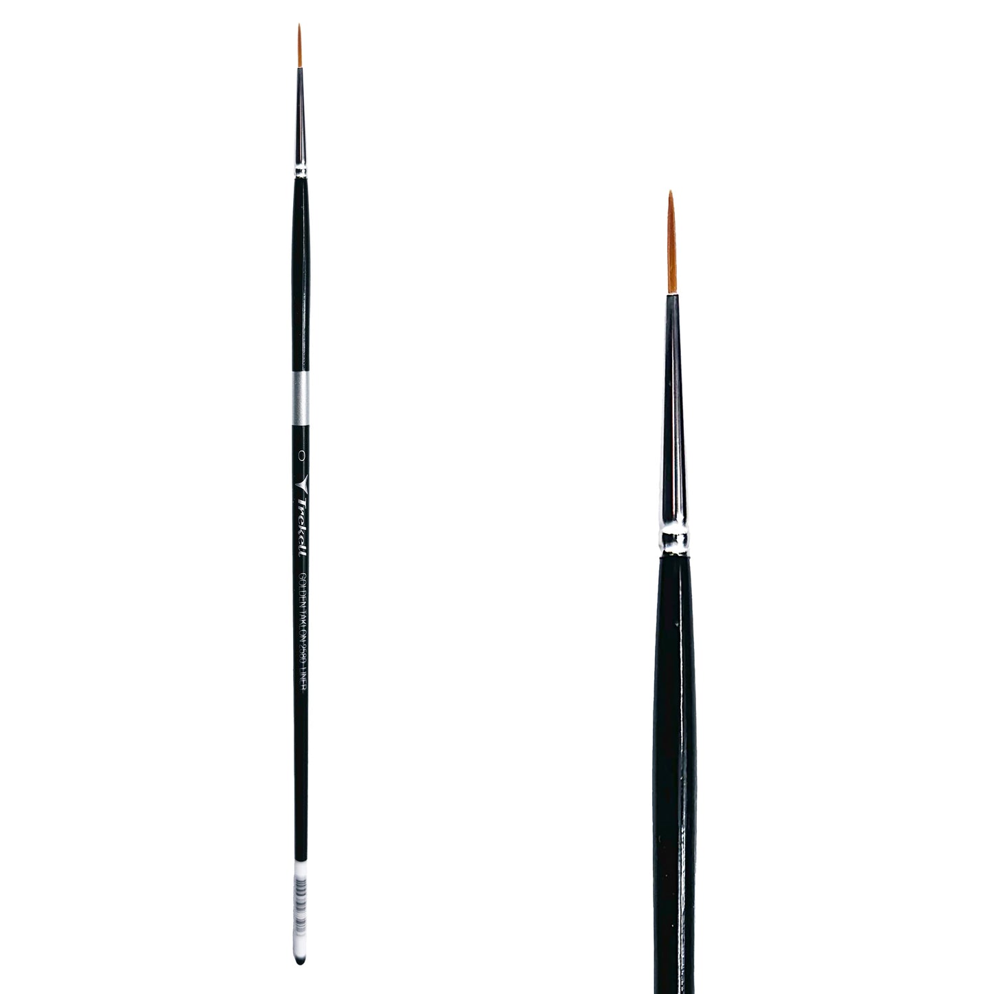 Trekell Golden Taklon #0 Liner Brush - Long Handle