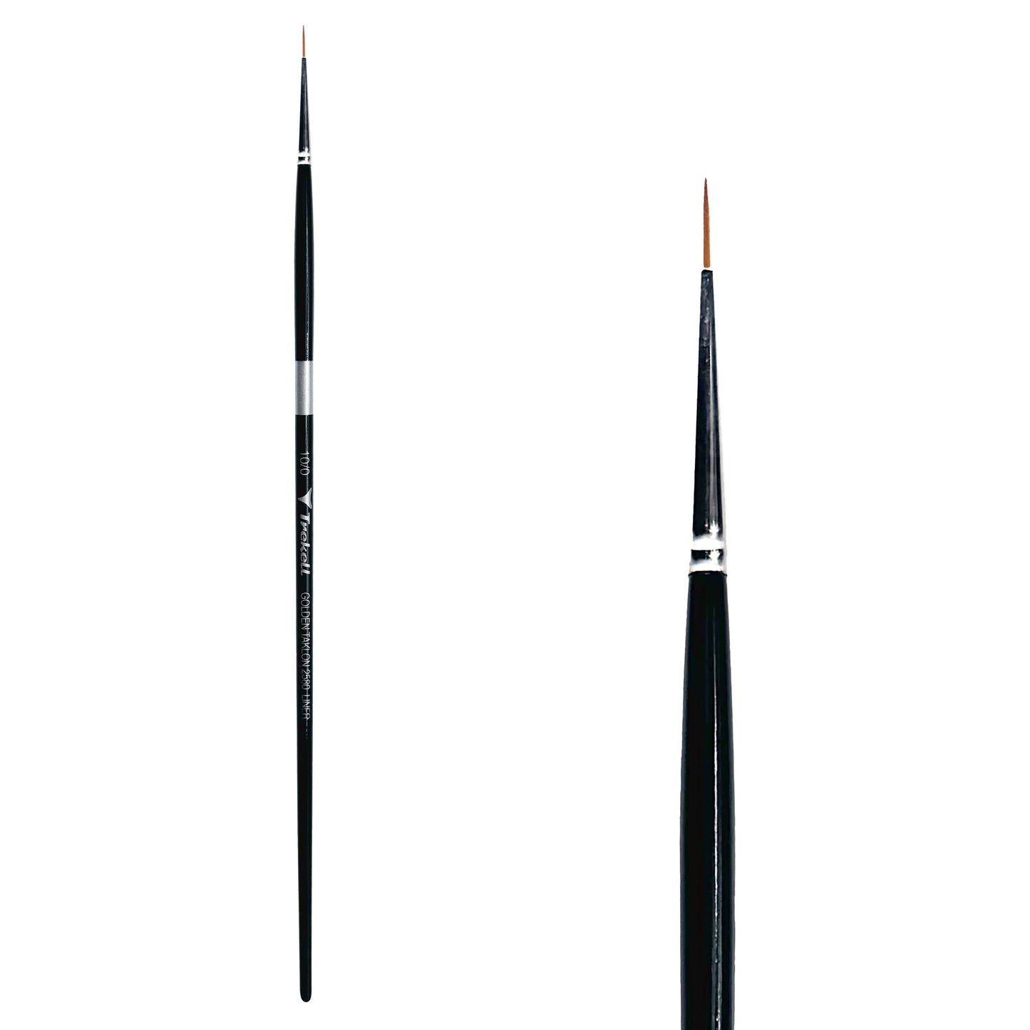 Trekell Golden Taklon #10/0 Liner Brush - Long Handle