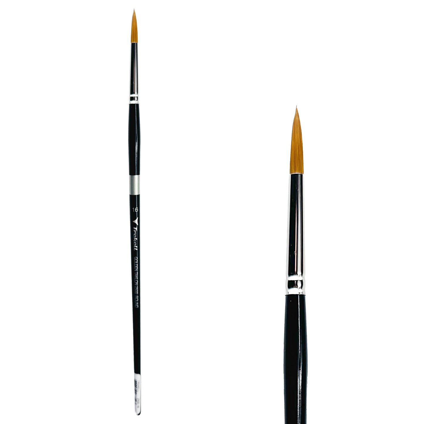 Trekell Golden Taklon #16 Round Brush - Long Handle