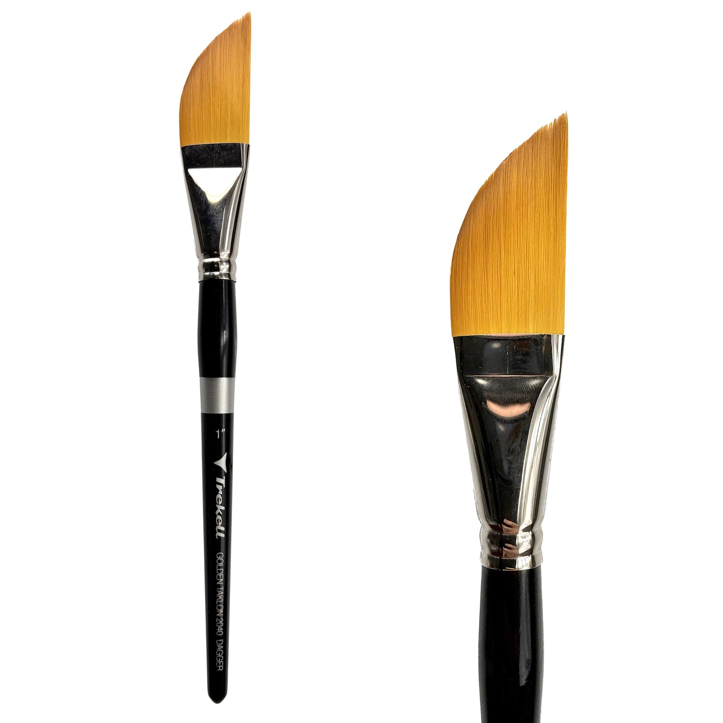 Trekell Golden Taklon 1" Dagger Brush - Short Handle