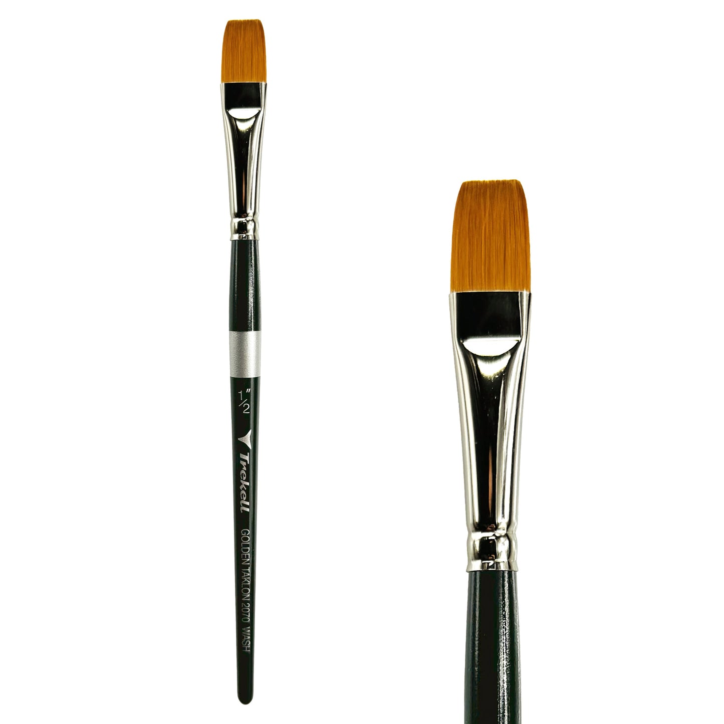 Trekell Golden Taklon 1/2" Wash Brush - Short Handle