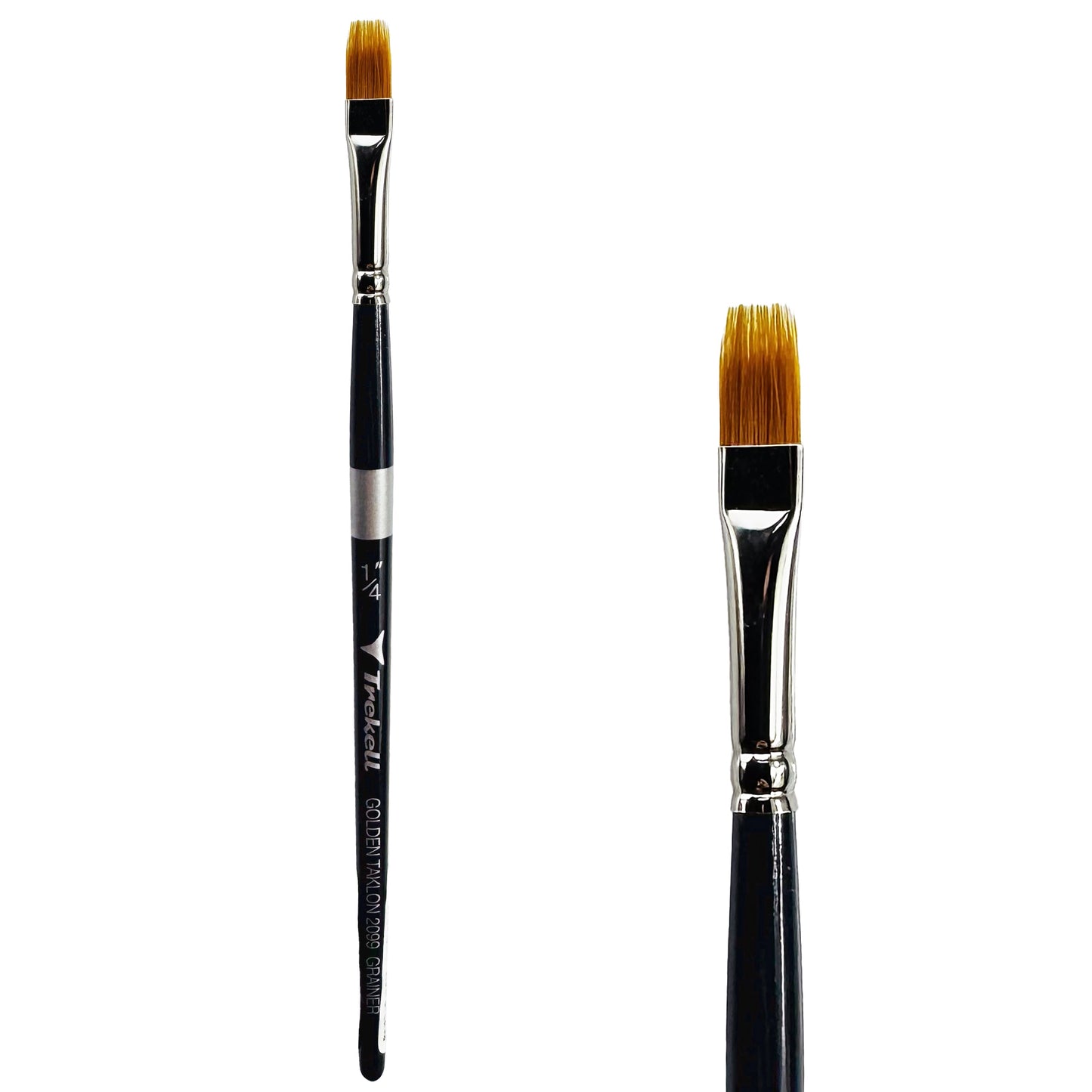 Trekell Golden Taklon 1/4" Grainer Brush - Short Handle