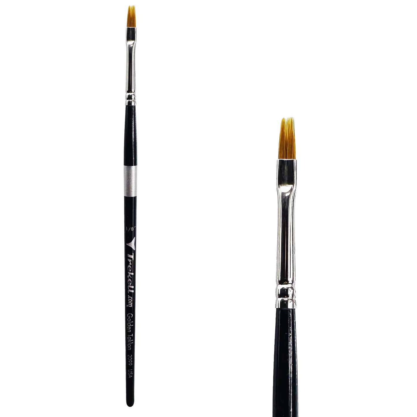 Trekell Golden Taklon 1/8" Grainer Brush - Short Handle