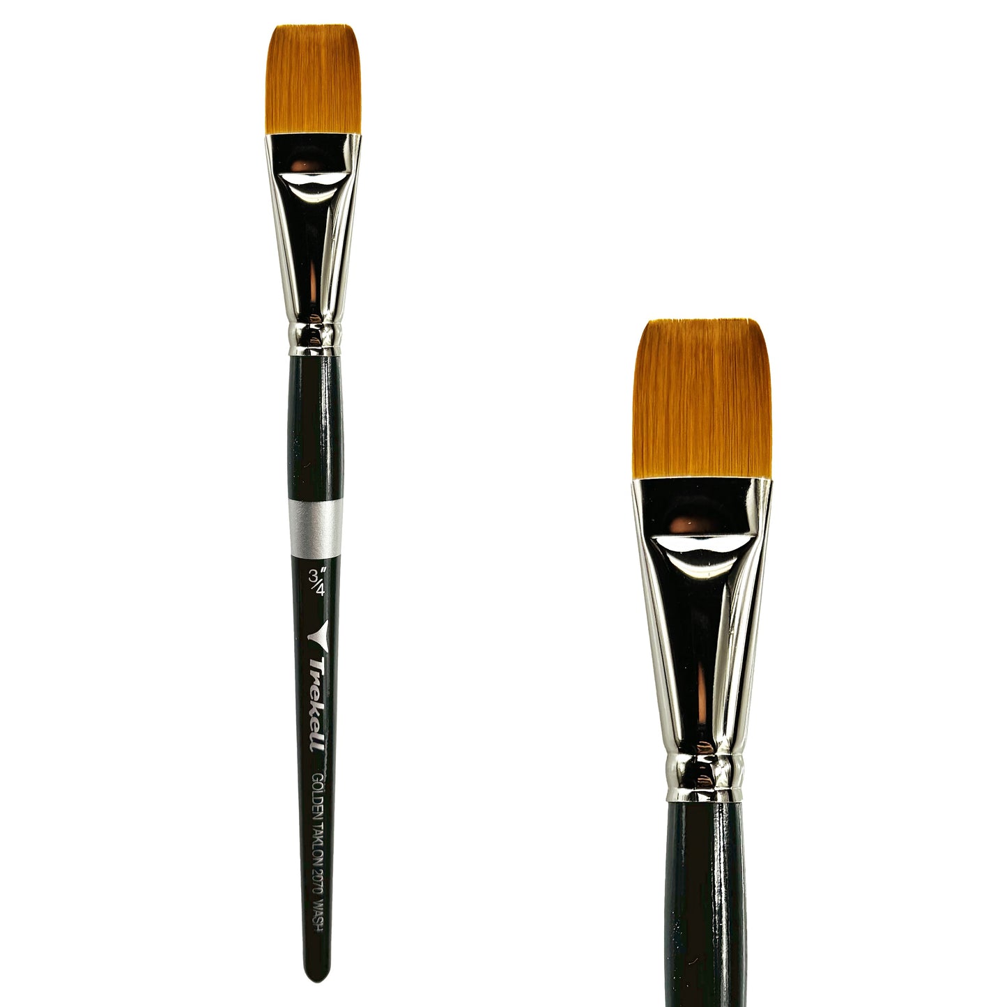 Trekell Golden Taklon 3/4" Wash Brush - Short Handle