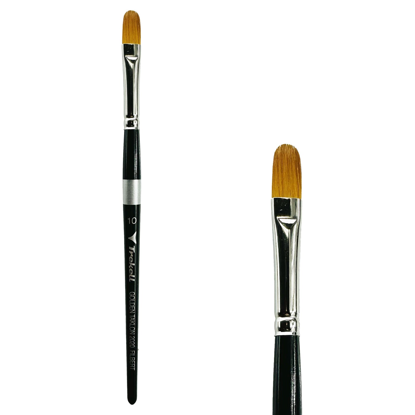 Trekell Golden Taklon #10 Filbert Brush - Short Handle