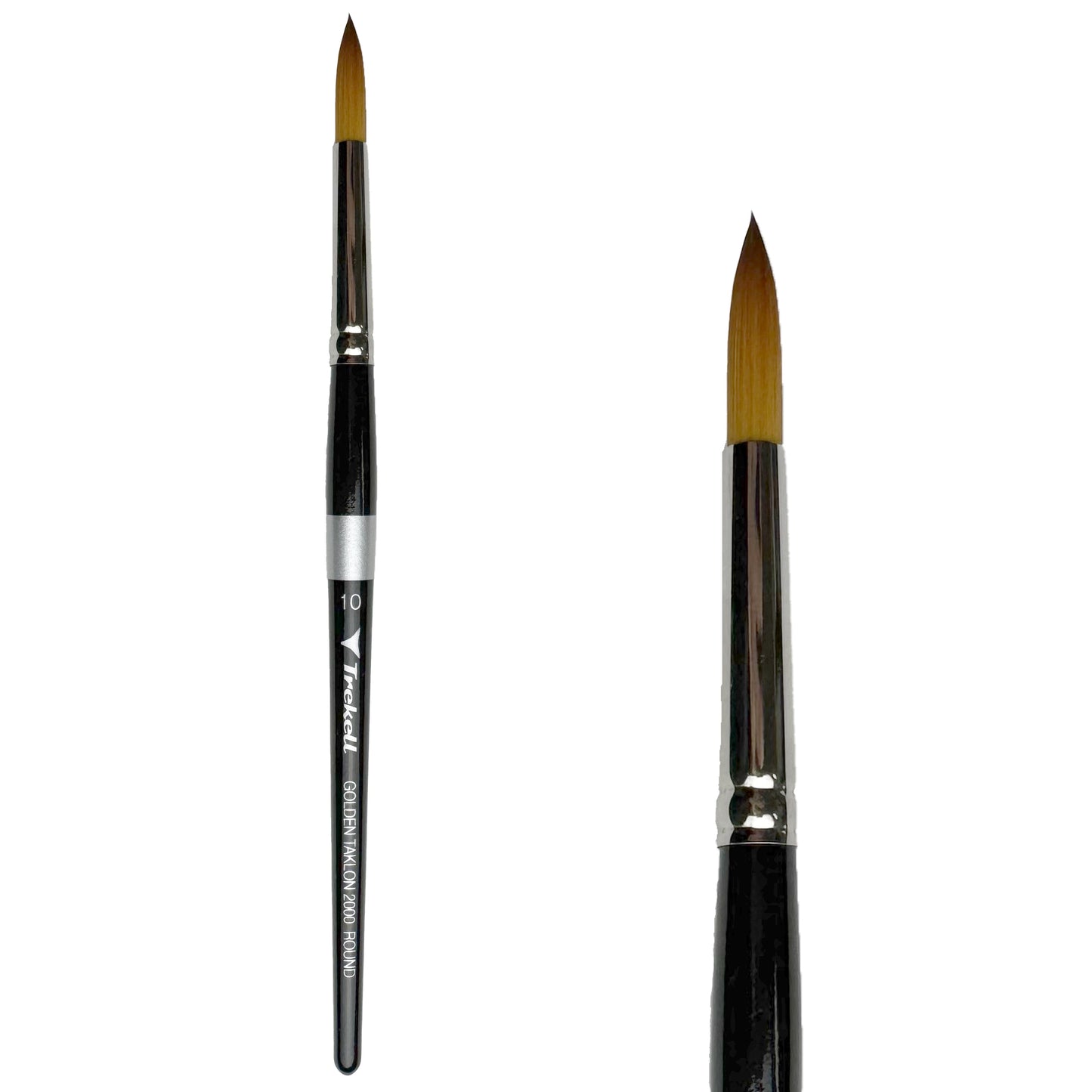 Trekell Golden Taklon #10 Round Brush - Short Handle