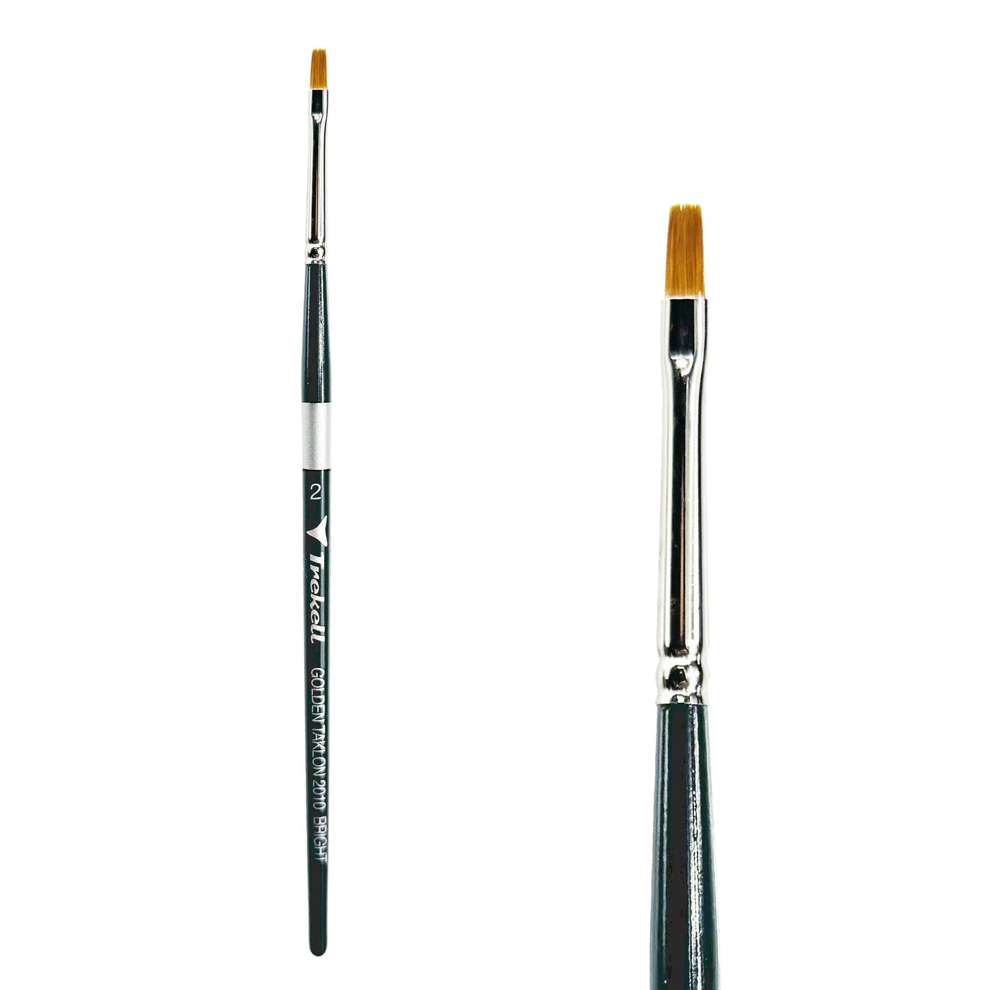 Trekell Golden Taklon #2 Bright Brush - Short Handle