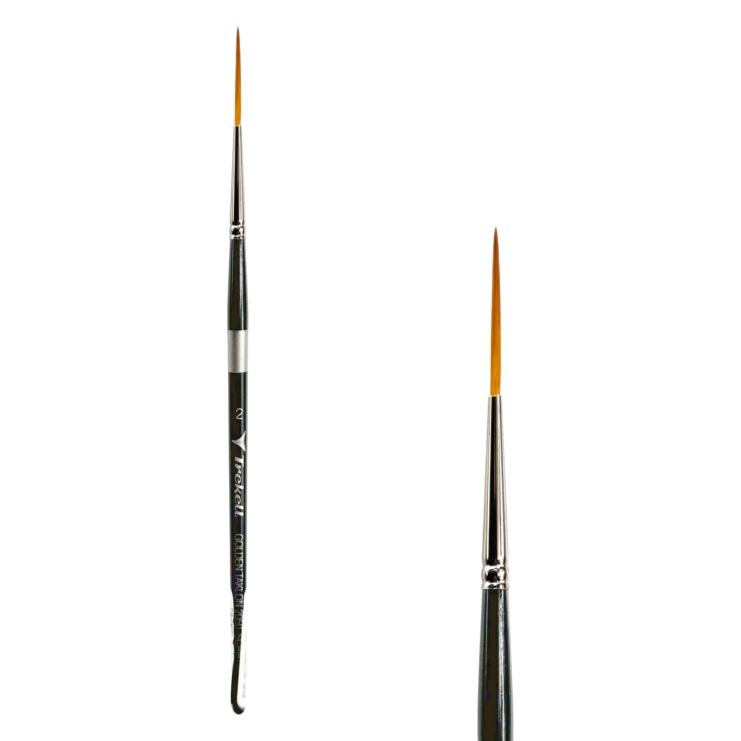 Trekell Golden Taklon #2 Script/Rigger Brush - Short Handle