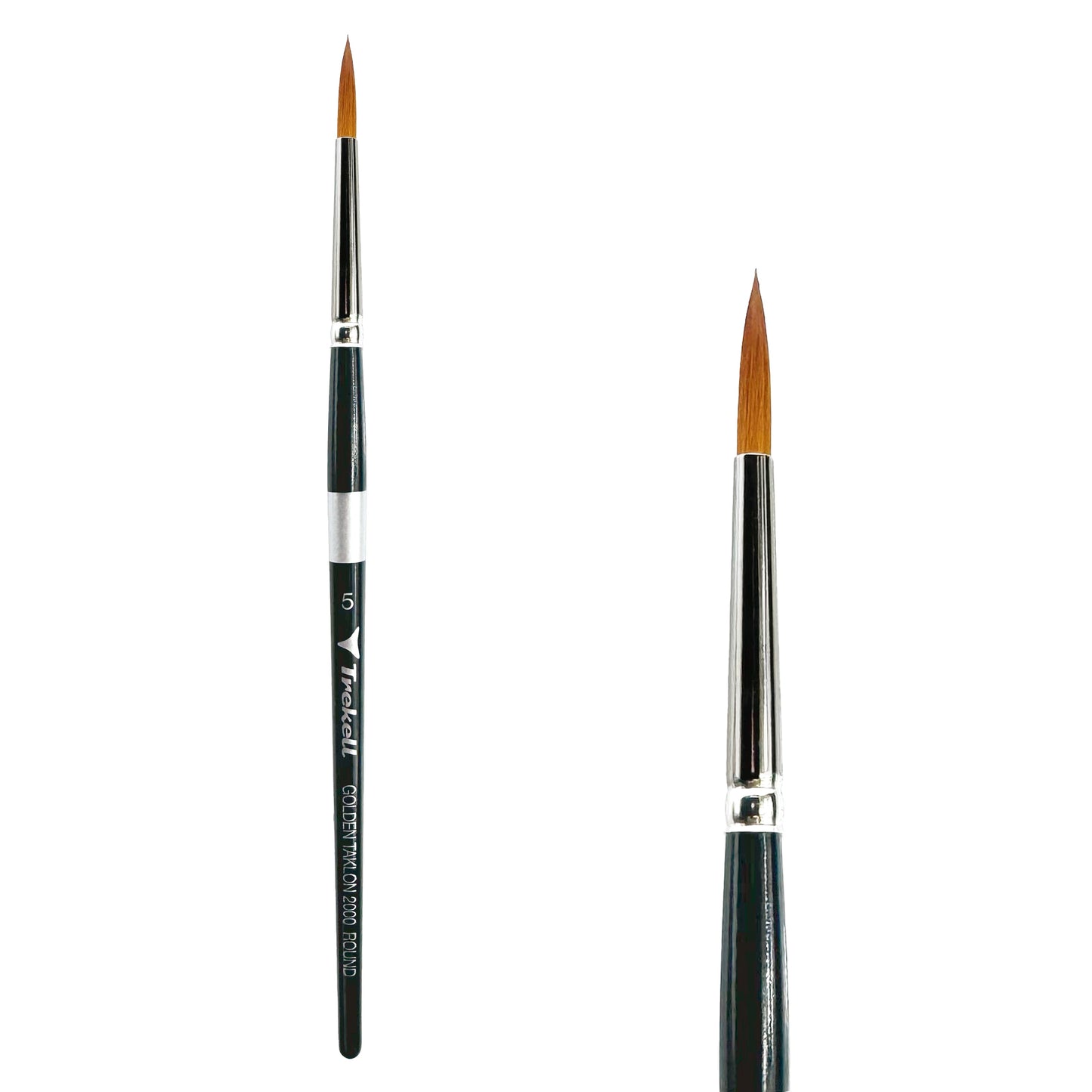 Trekell Golden Taklon #5 Round Brush - Short Handle