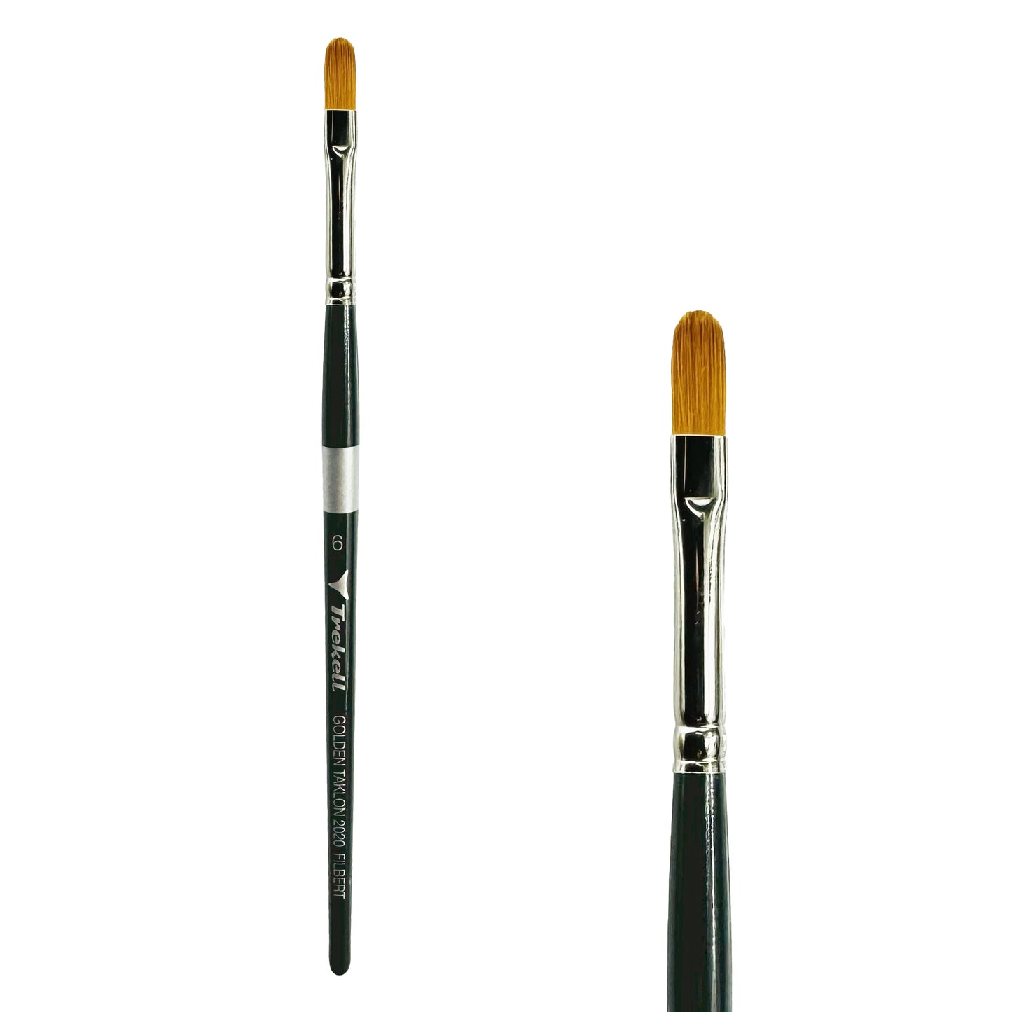Trekell Golden Taklon #6 Filbert Brush - Short Handle