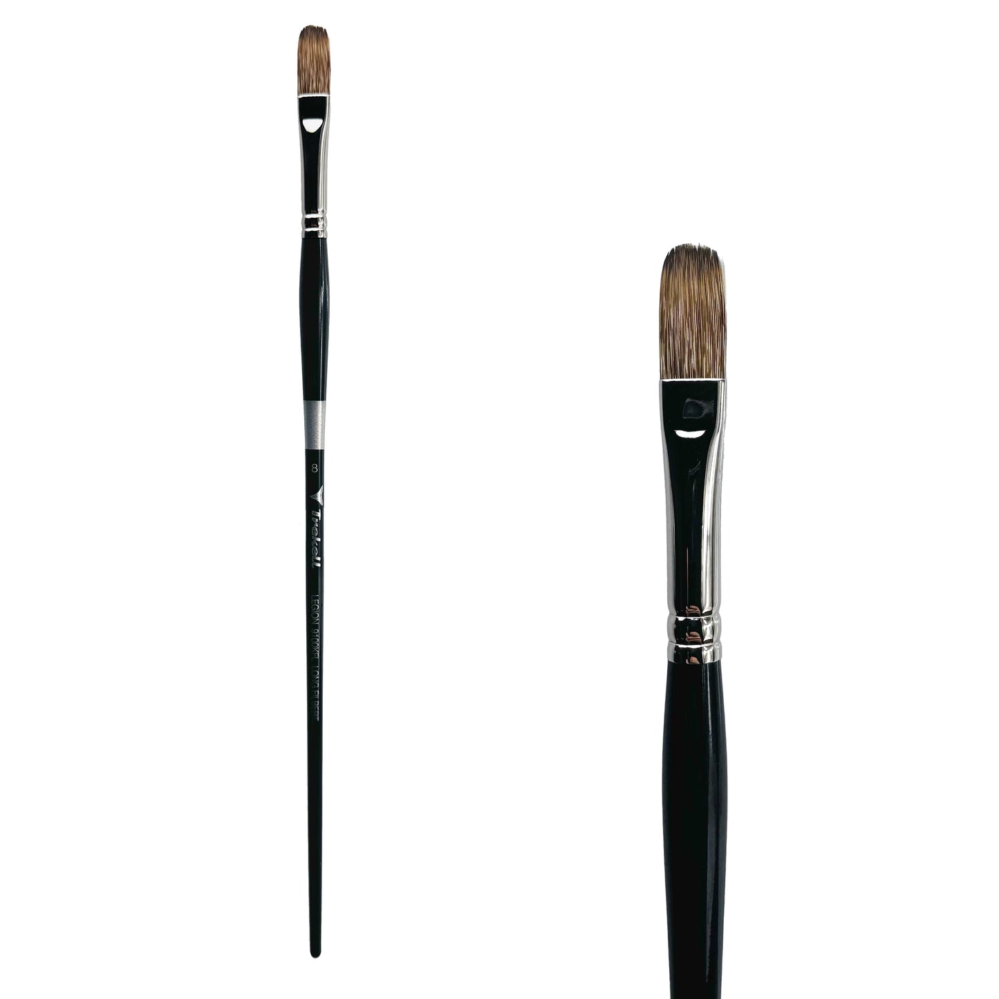 Trekell Legion #8 Long Filbert Brush - Long Handle