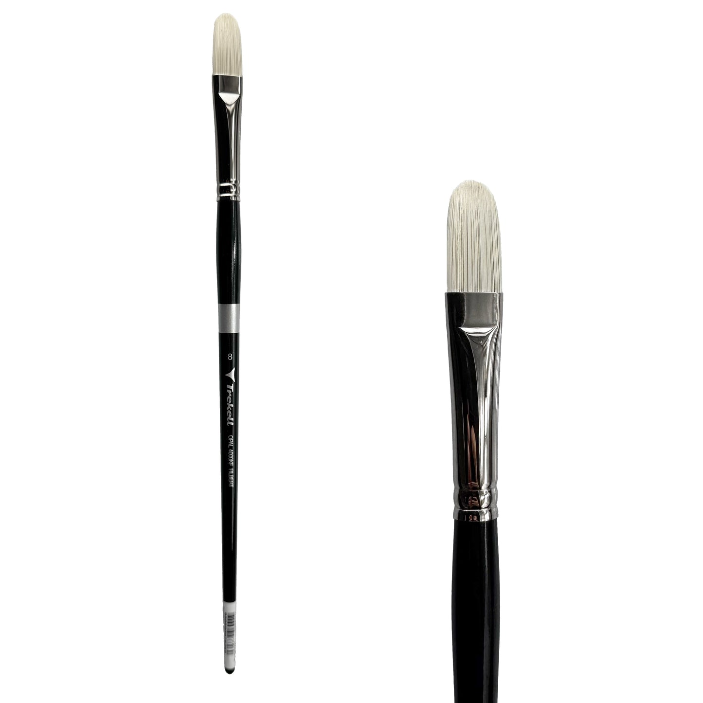 Trekell Opal #8 Filbert Brush - Long Handle