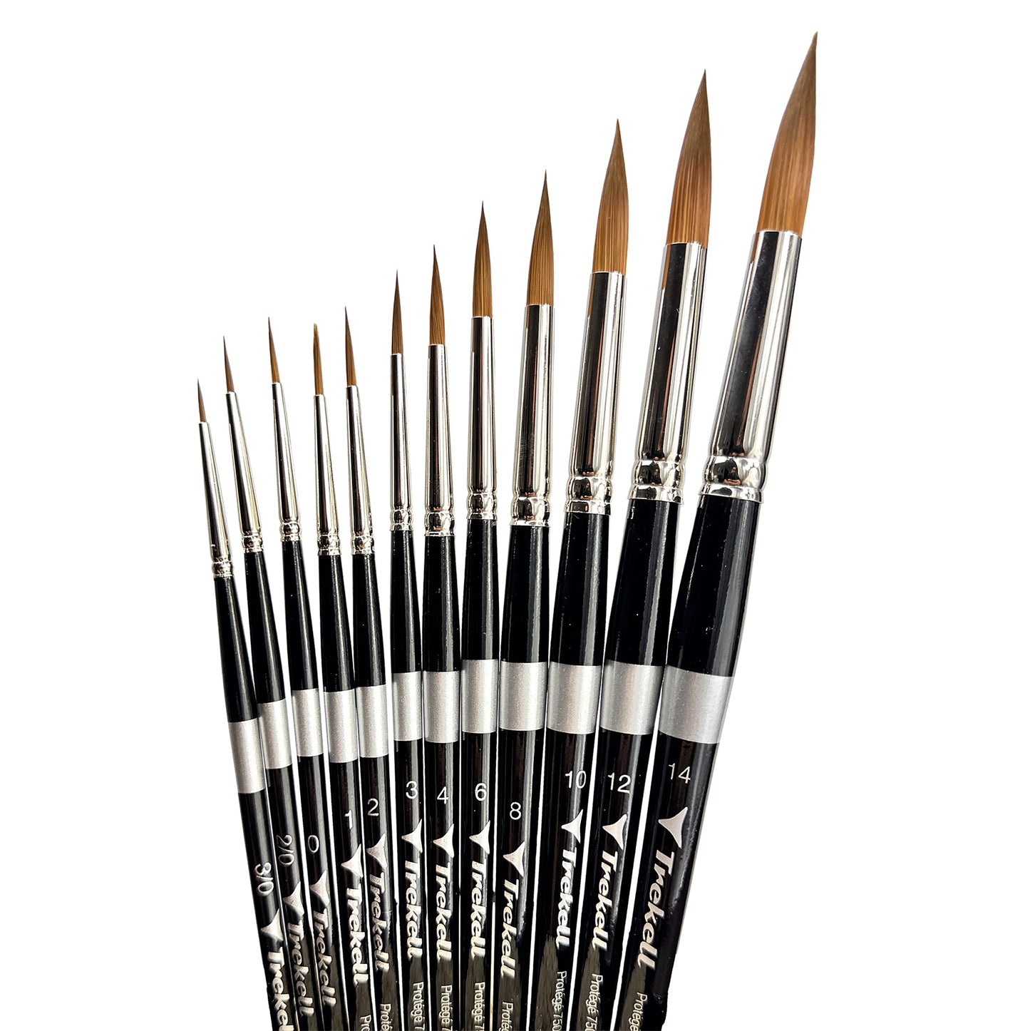 Trekell Protégé Complete Round Brush Set - Short Handle