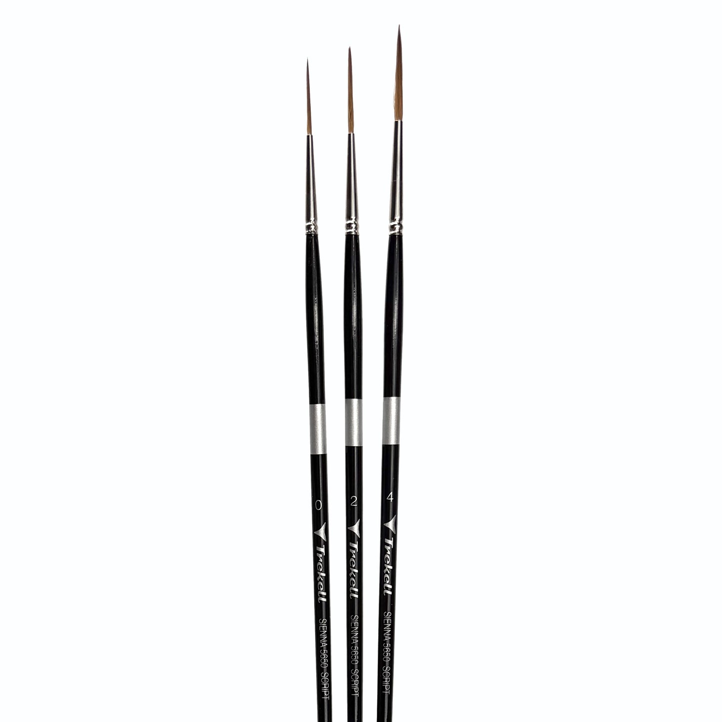 Trekell Sienna Complete Script/Rigger Brush Set - Long Handle