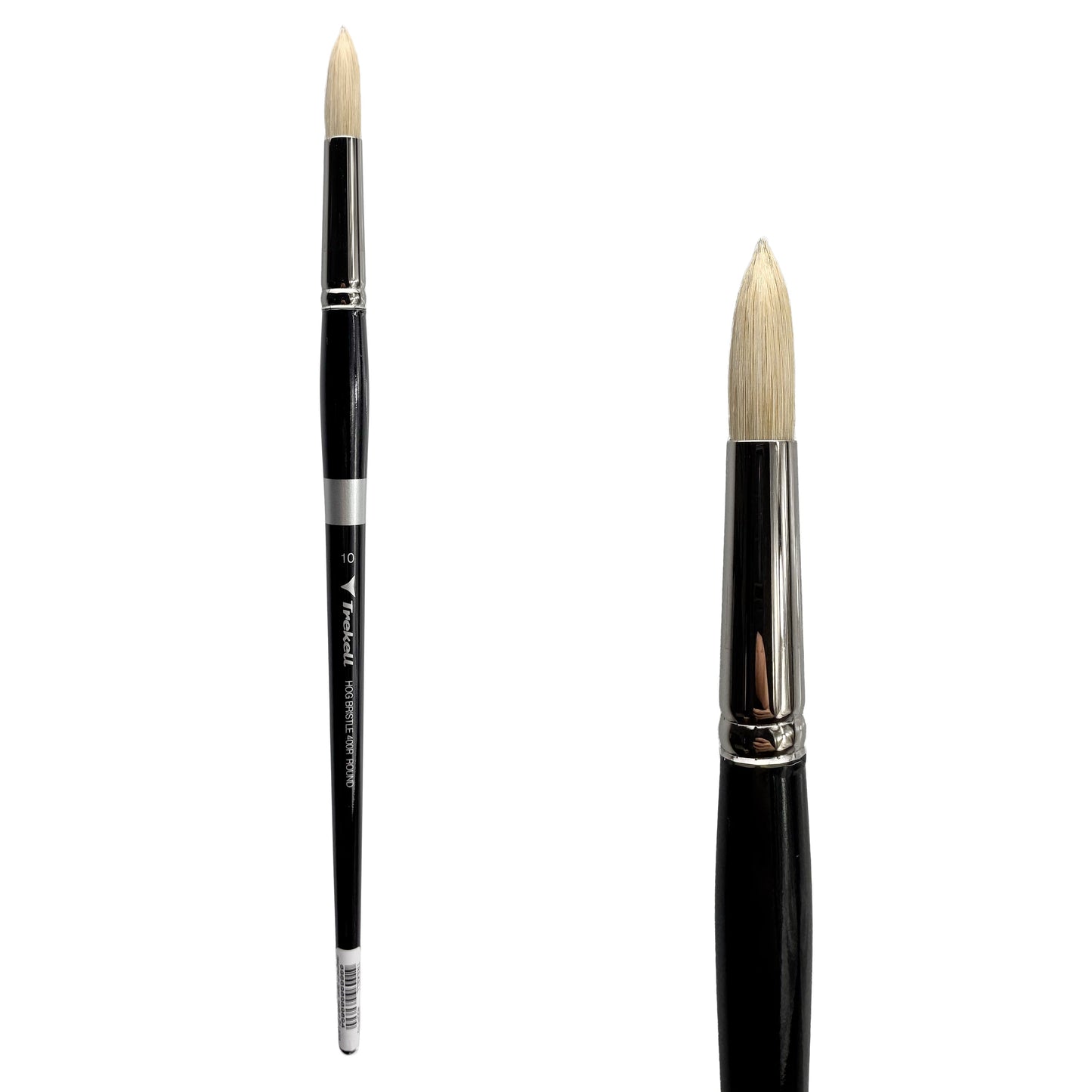 Trekell Hog Bristle #10 Round Brush - Long Handle