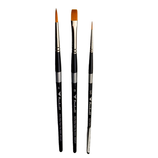 Trekell 3-Piece Minimal Brush Set