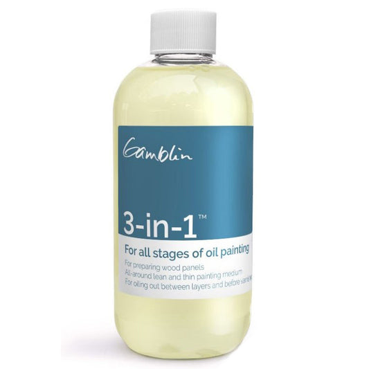 Gamblin 3-in-1 Medium - 8.5 oz - For Sealing Panels for Oil Paint