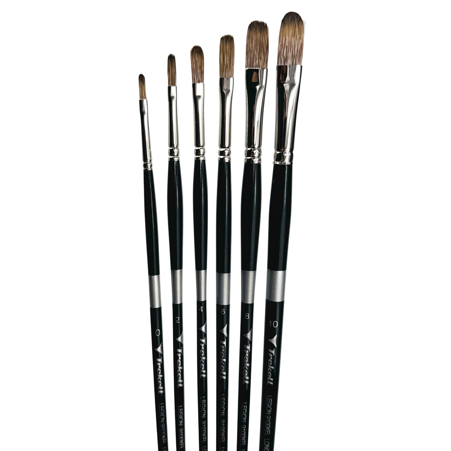 Trekell Legion Complete Long Filbert Brush Set - Long Handle