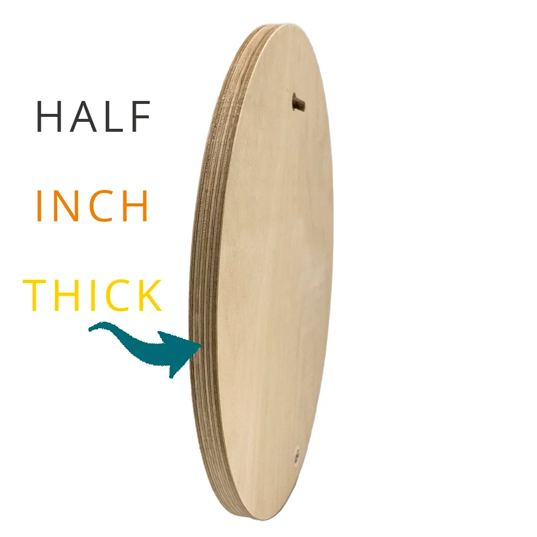 Trekell Unprimed Round Wood Panel - 1/2" Baltic Birch Circle for Painting