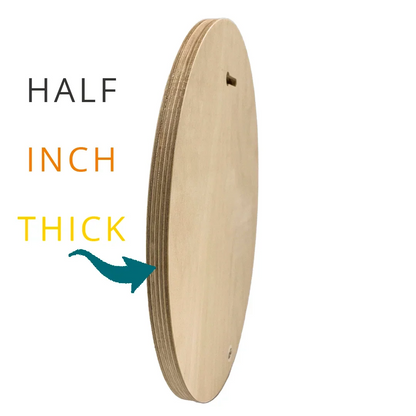 Trekell Unprimed Round Wood Panel - 1/2" Baltic Birch Circle for Painting
