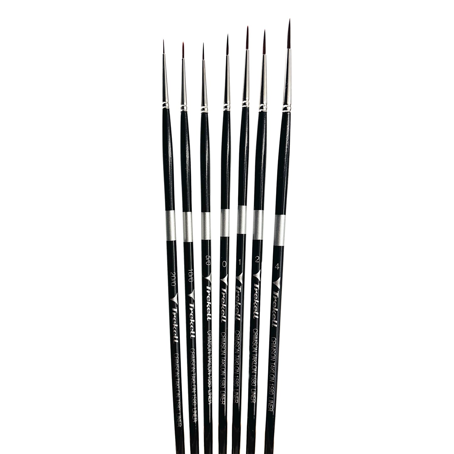 Trekell Crimson Taklon Complete Liner Brush Set - Long Handle