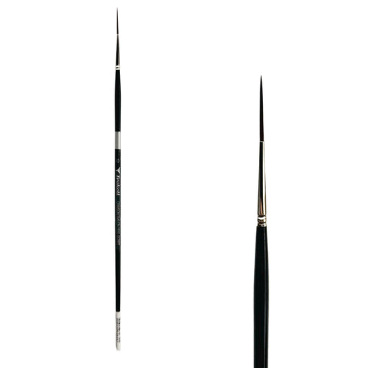 Trekell Crimson Taklon #0 Script/Rigger Brush - Long Handle
