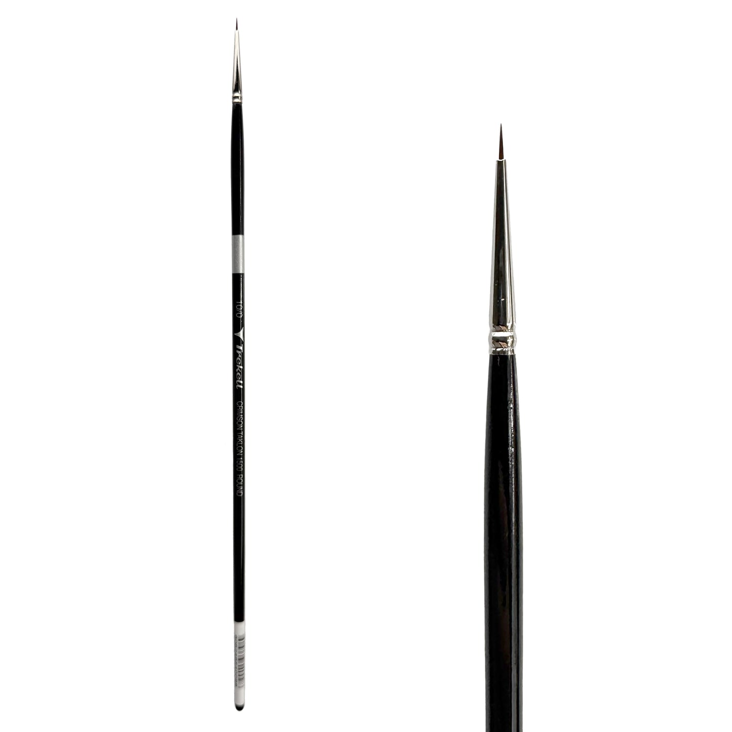 Trekell Crimson Taklon #10/0 Round Brush - Long Handle