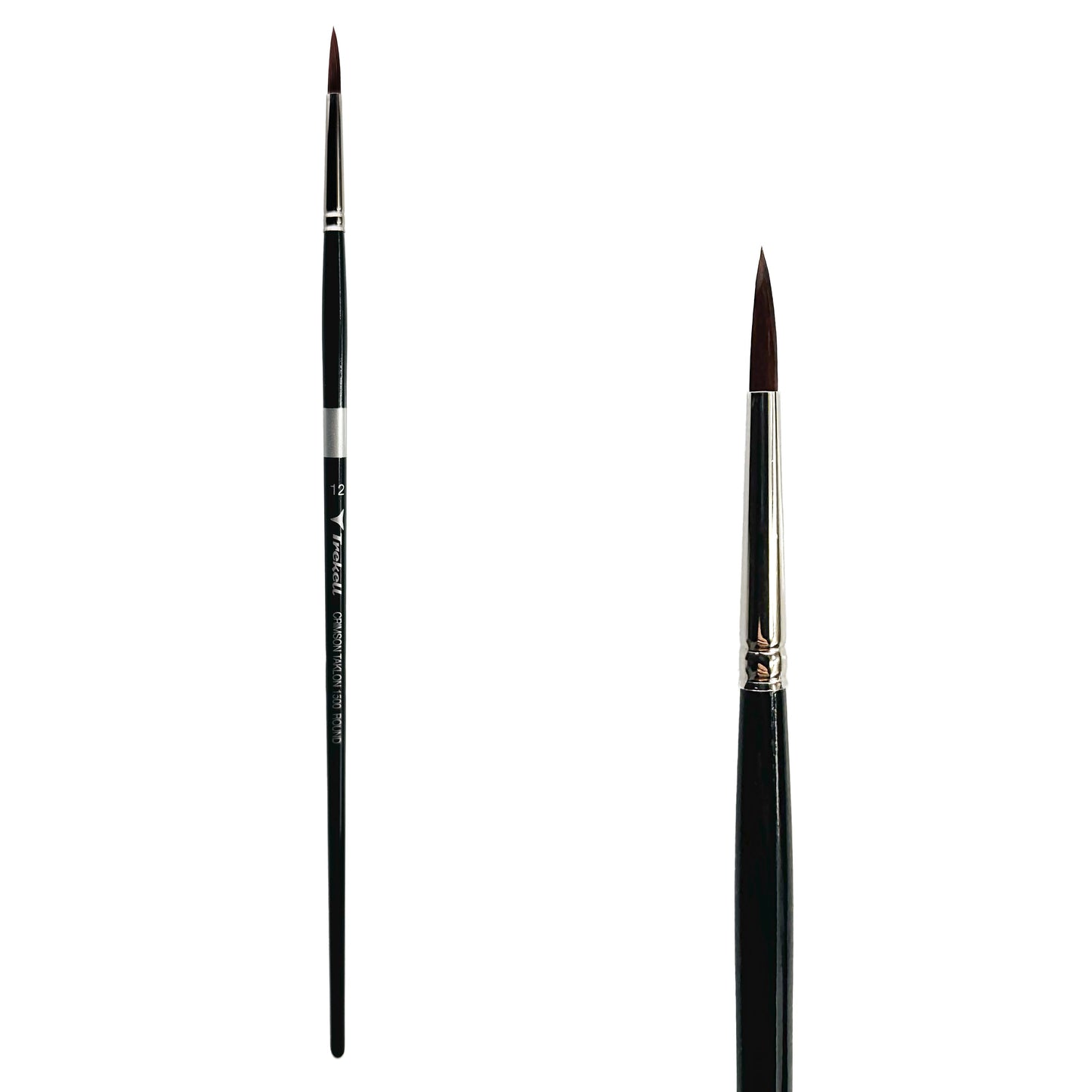 Trekell Crimson Taklon #12 Round Brush - Long Handle
