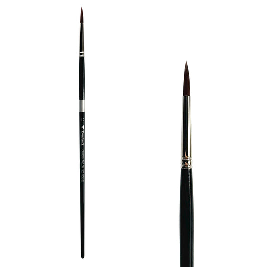 Trekell Crimson Taklon #12 Round Brush - Long Handle