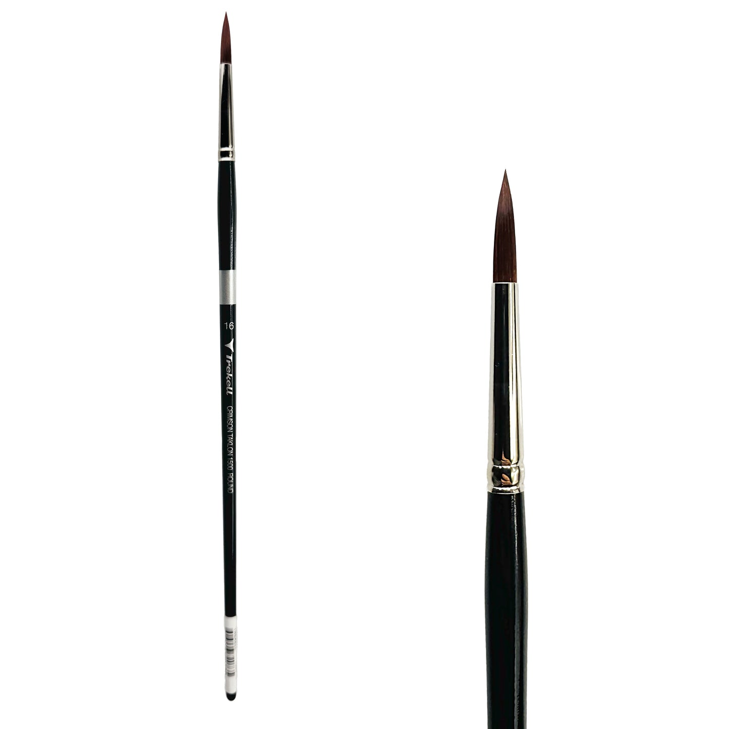 Trekell Crimson Taklon #16 Round Brush - Long Handle