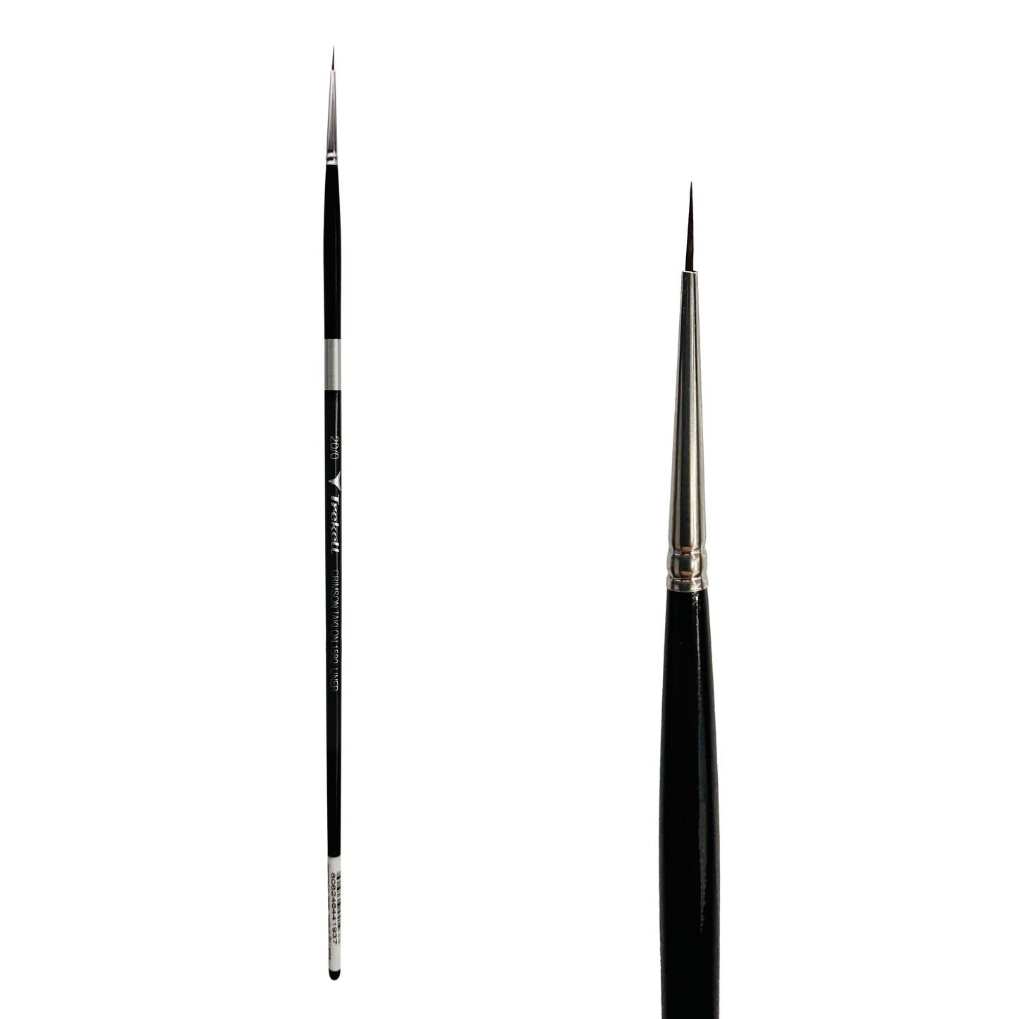 Trekell Crimson Taklon #20/0 Liner Brush - Long Handle