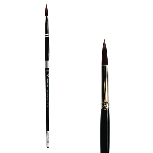 Trekell Crimson Taklon #20 Round Brush - Long Handle