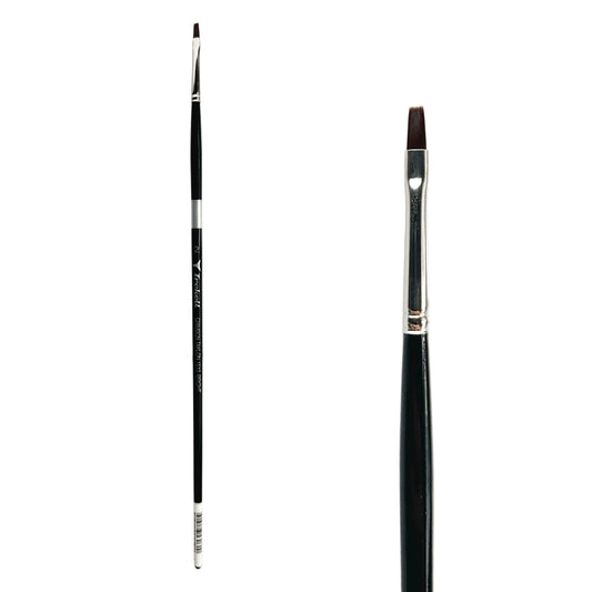 Trekell Crimson Taklon #2 Bright Brush - Long Handle