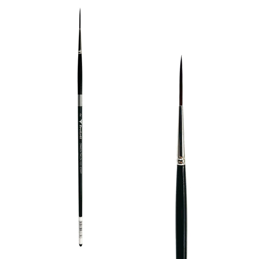 Trekell Crimson Taklon #2 Script/Rigger Brush - Long Handle