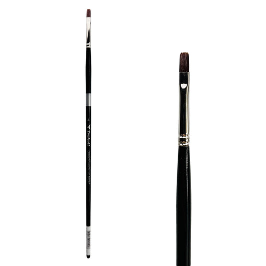 Trekell Crimson Taklon #4 Bright Brush - Long Handle