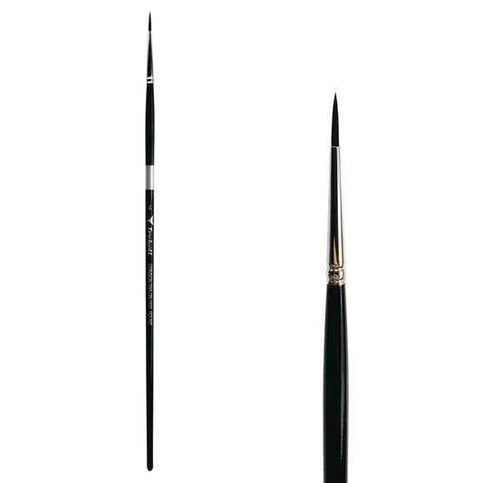Trekell Crimson Taklon #4 Round Brush - Long Handle