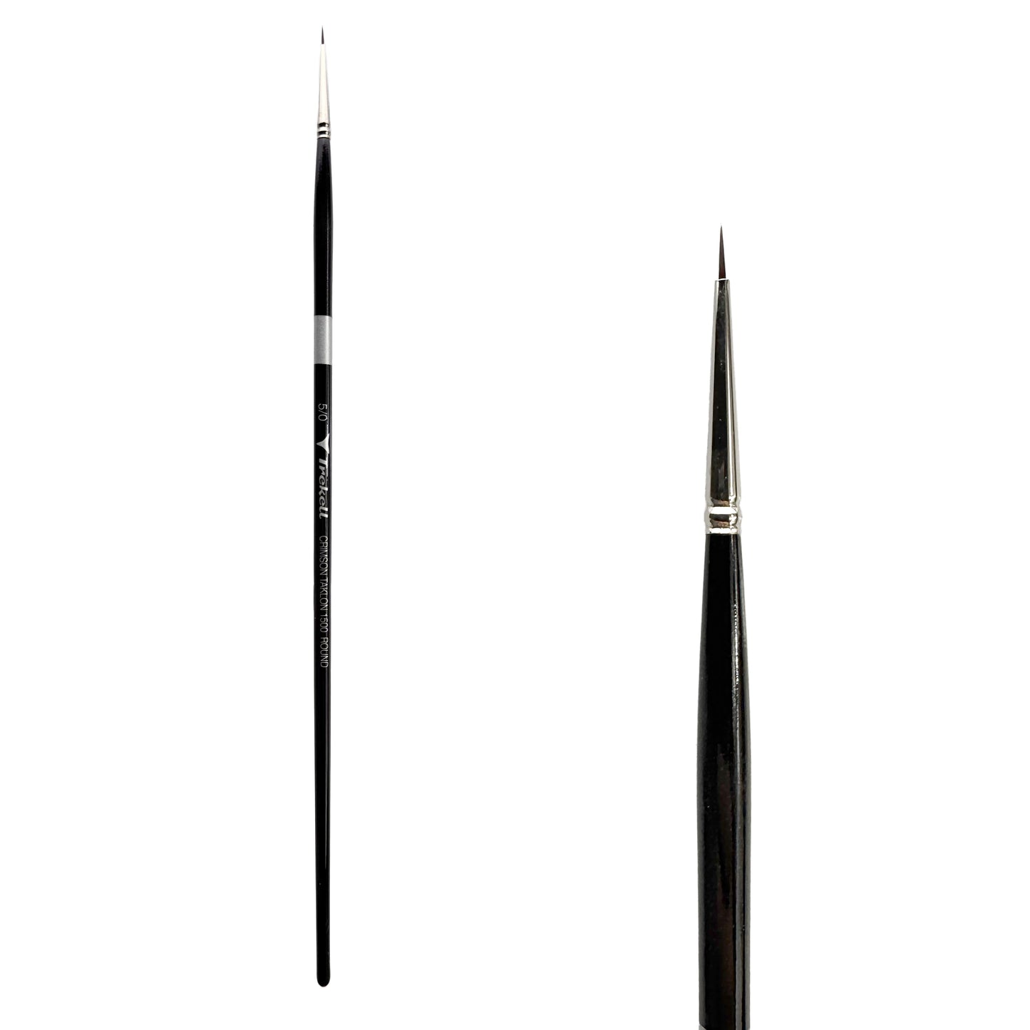 Trekell Crimson Taklon #5/0 Round Brush - Long Handle