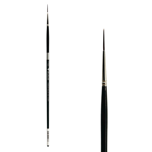 Trekell Crimson Taklon #5/0 Script/Rigger Brush - Long Handle