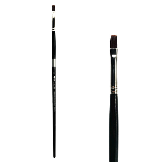Trekell Crimson Taklon #6 Bright Brush - Long Handle