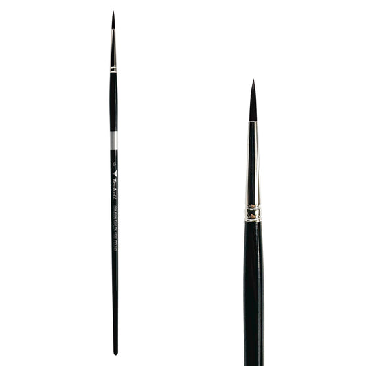 Trekell Crimson Taklon #8 Round Brush - Long Handle