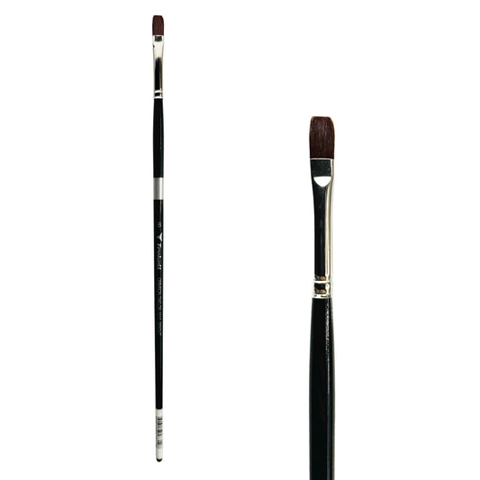 Trekell Crimson Taklon #8 Bright Brush - Long Handle