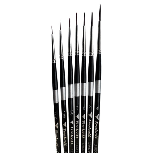 Trekell Crimson Taklon Complete Liner Brush Set - Short Handle