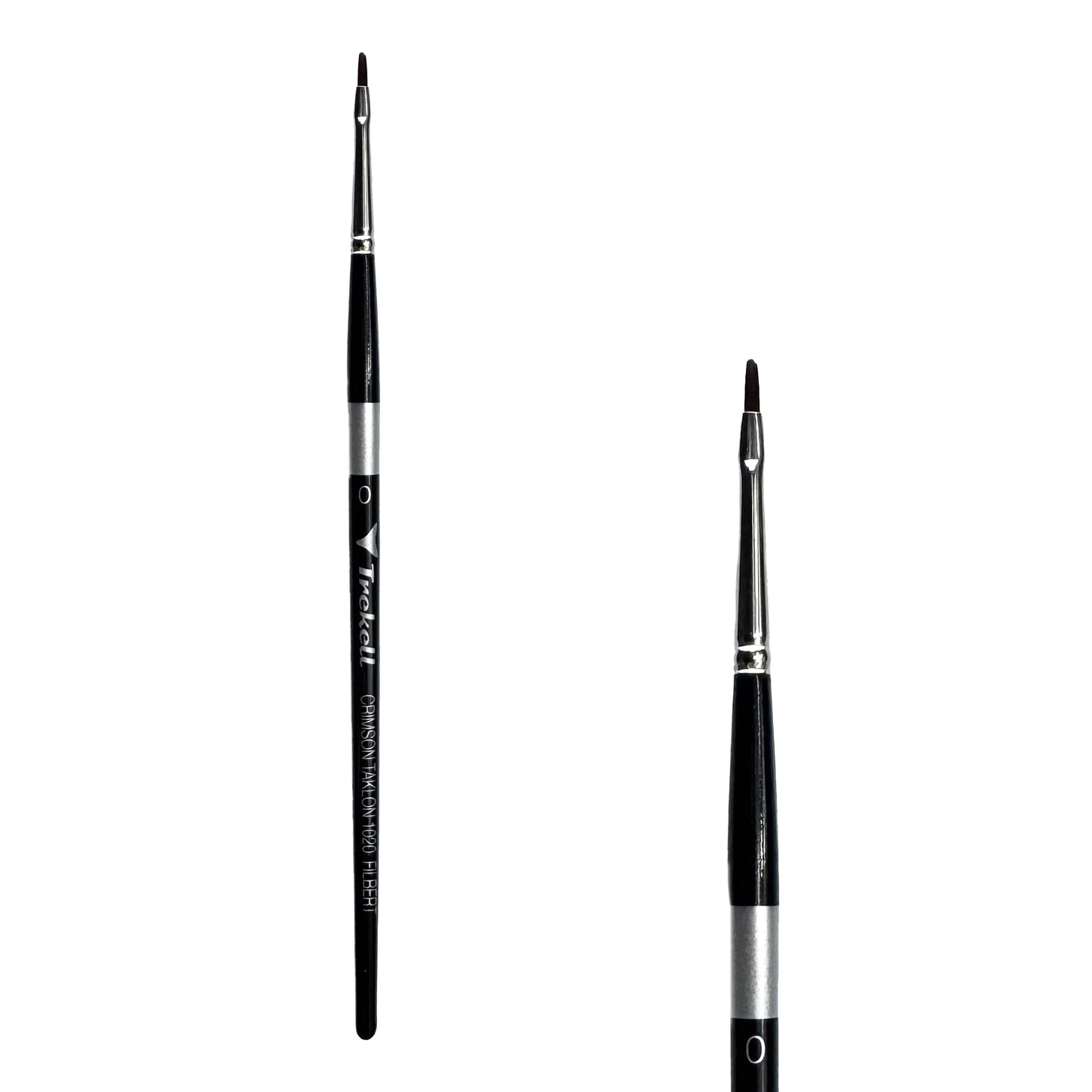 Trekell Crimson Taklon #0 Filbert Brush - Short Handle