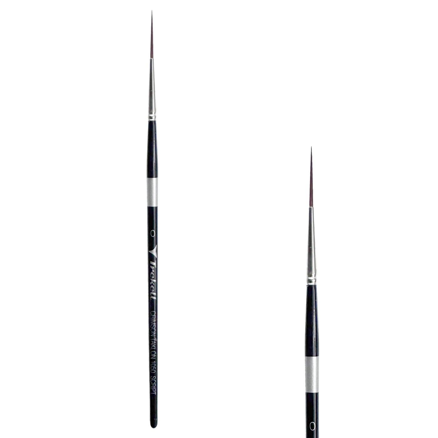 Trekell Crimson Taklon #0 Script/Rigger Brush - Short Handle