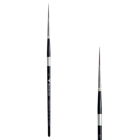 Trekell Crimson Taklon #0 Script/Rigger Brush - Short Handle