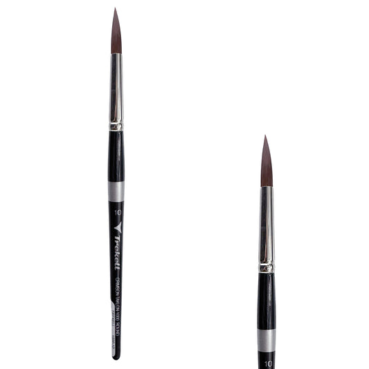 Trekell Crimson Taklon #10 Round Brush - Short Handle